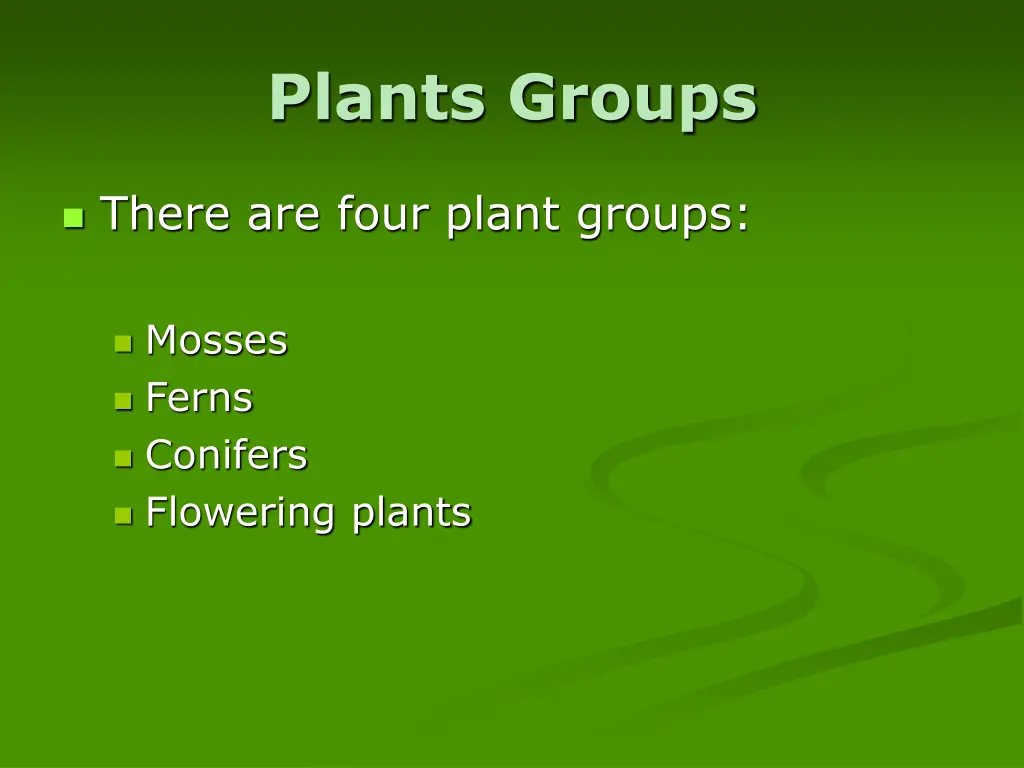 plants groups