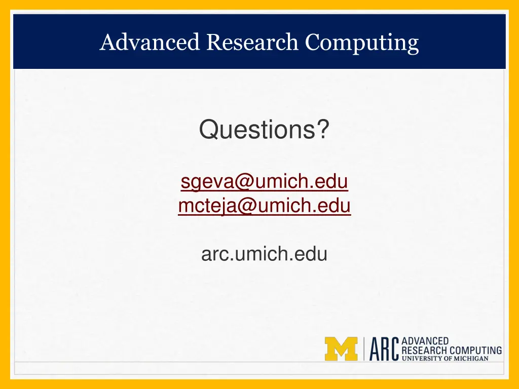 advanced research computing