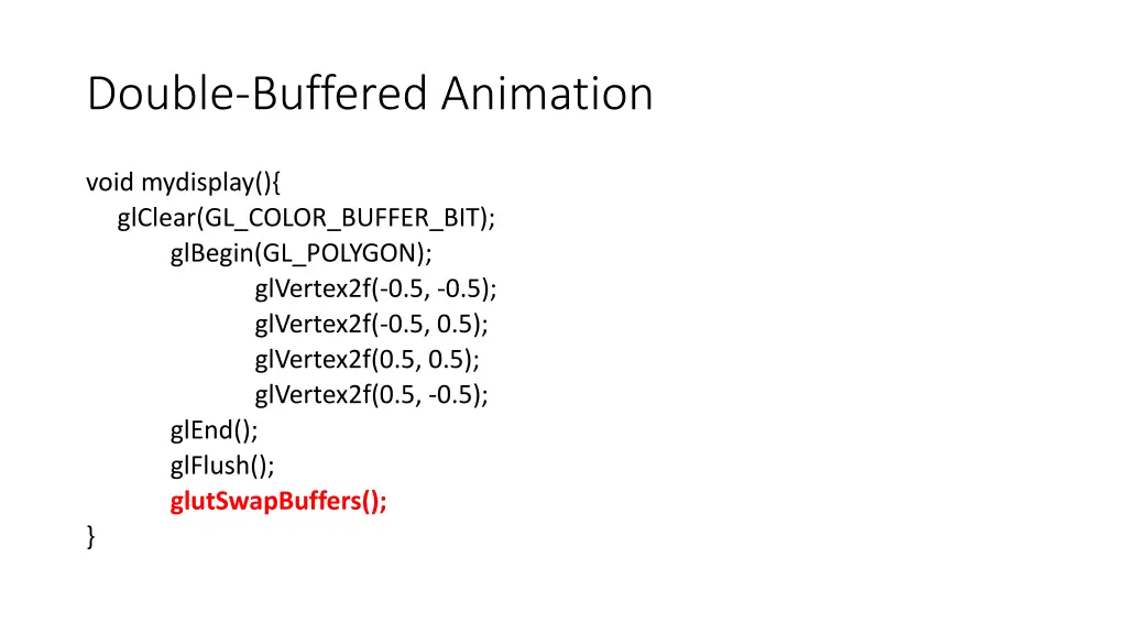 double buffered animation 2