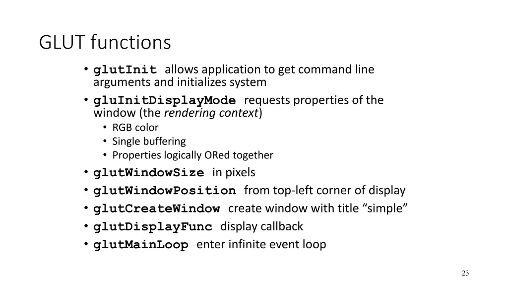 glut functions