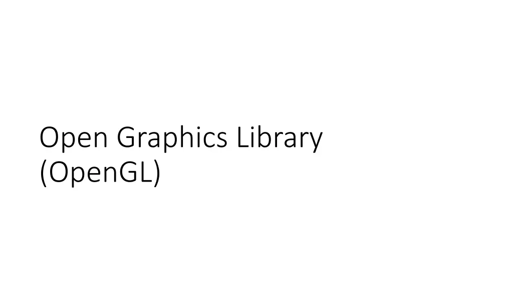 open graphics library opengl