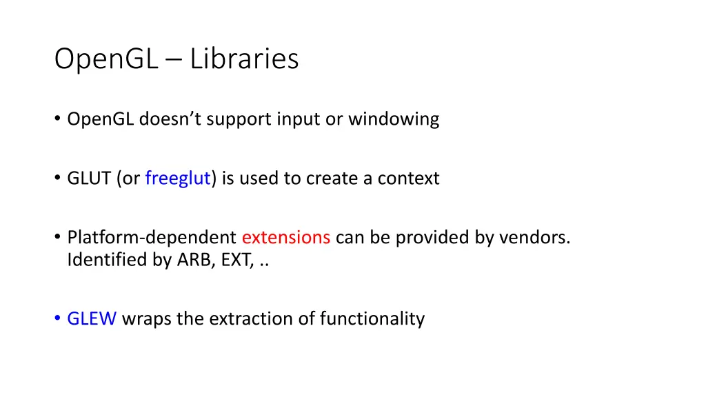 opengl libraries