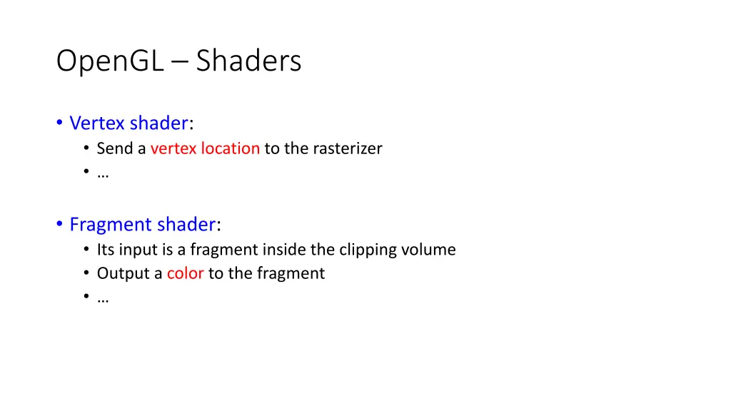 opengl shaders