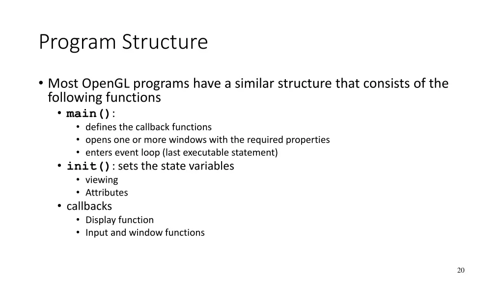 program structure