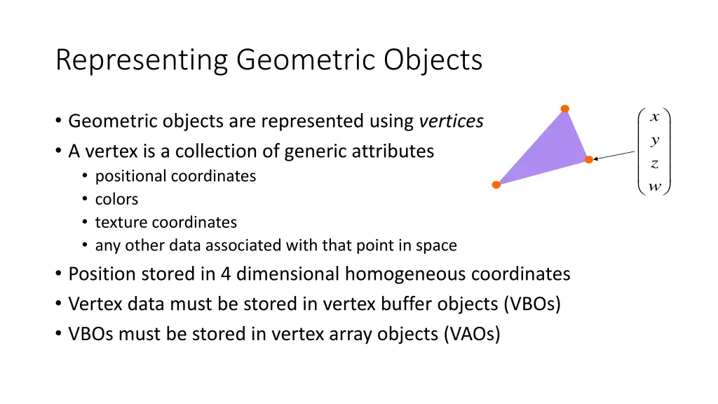 representing geometric objects