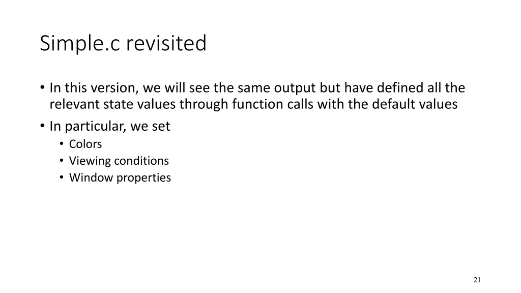 simple c revisited