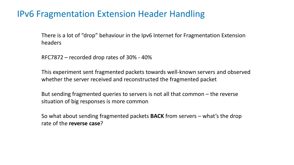 ipv6 fragmentation extension header handling 1