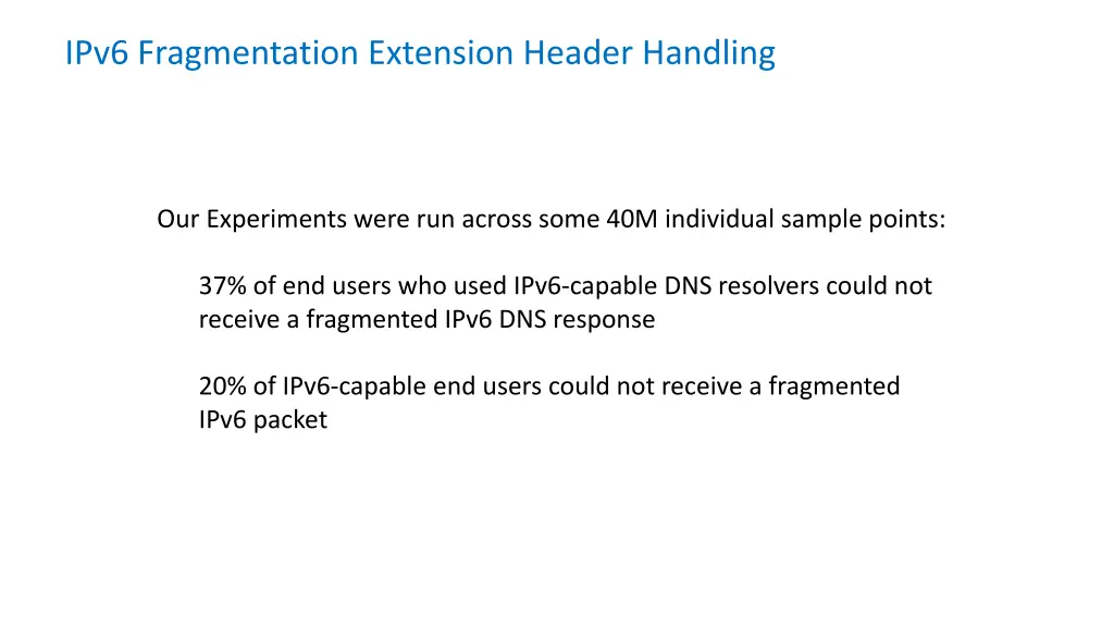 ipv6 fragmentation extension header handling 4