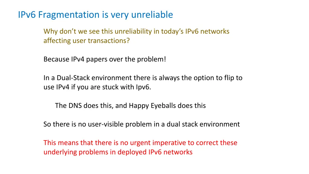 ipv6 fragmentation is very unreliable 2