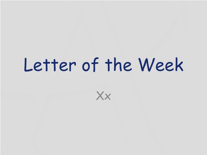 letter of the week