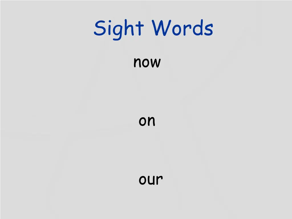 sight words