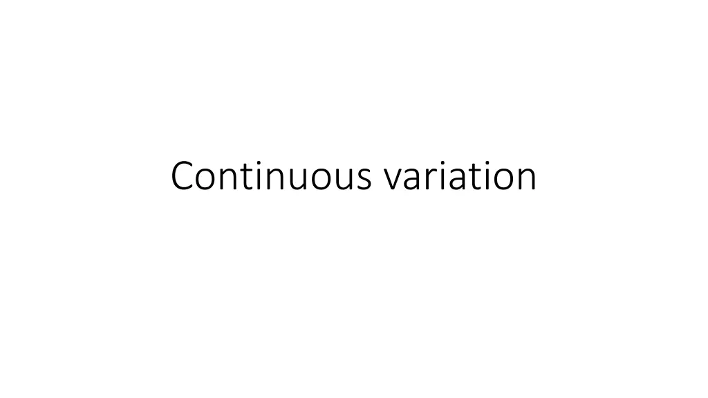 continuous variation