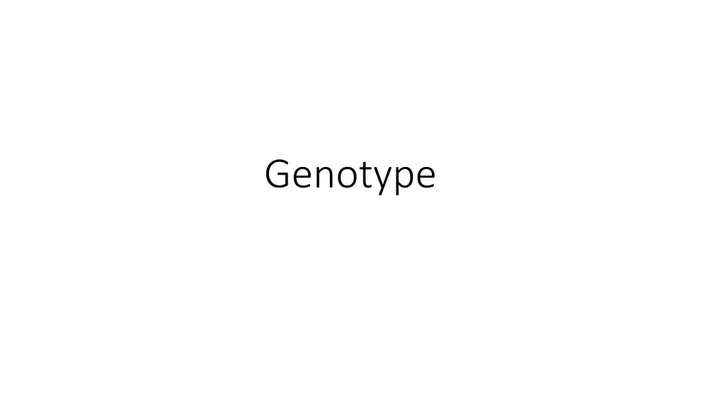 genotype