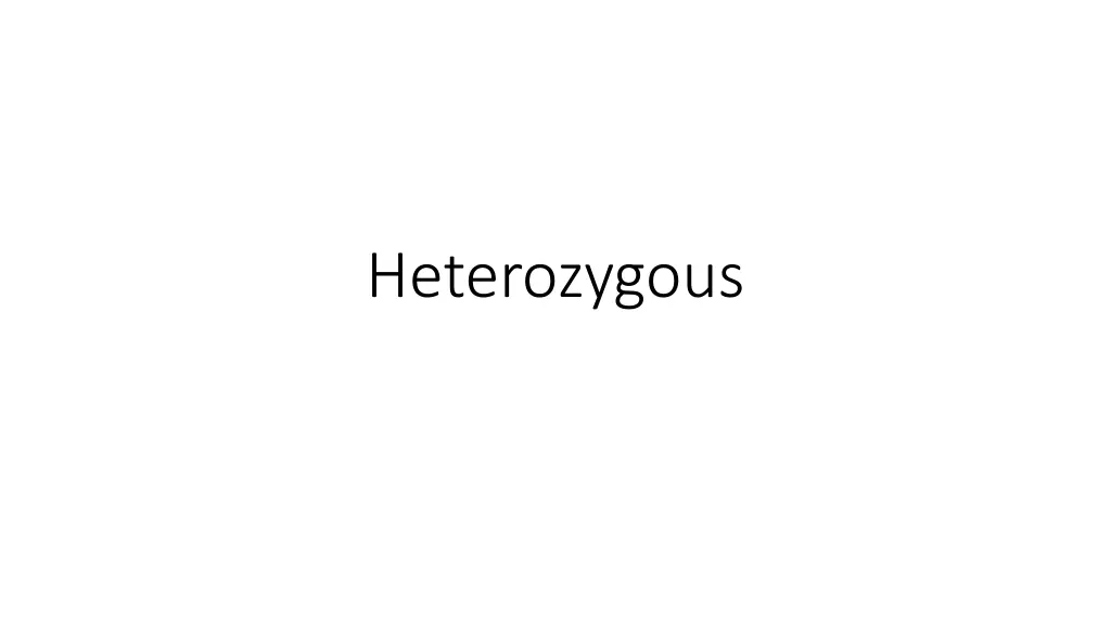 heterozygous