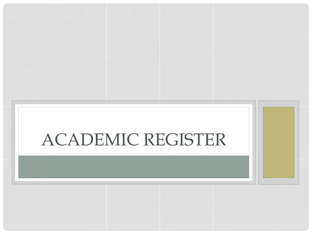 academic register