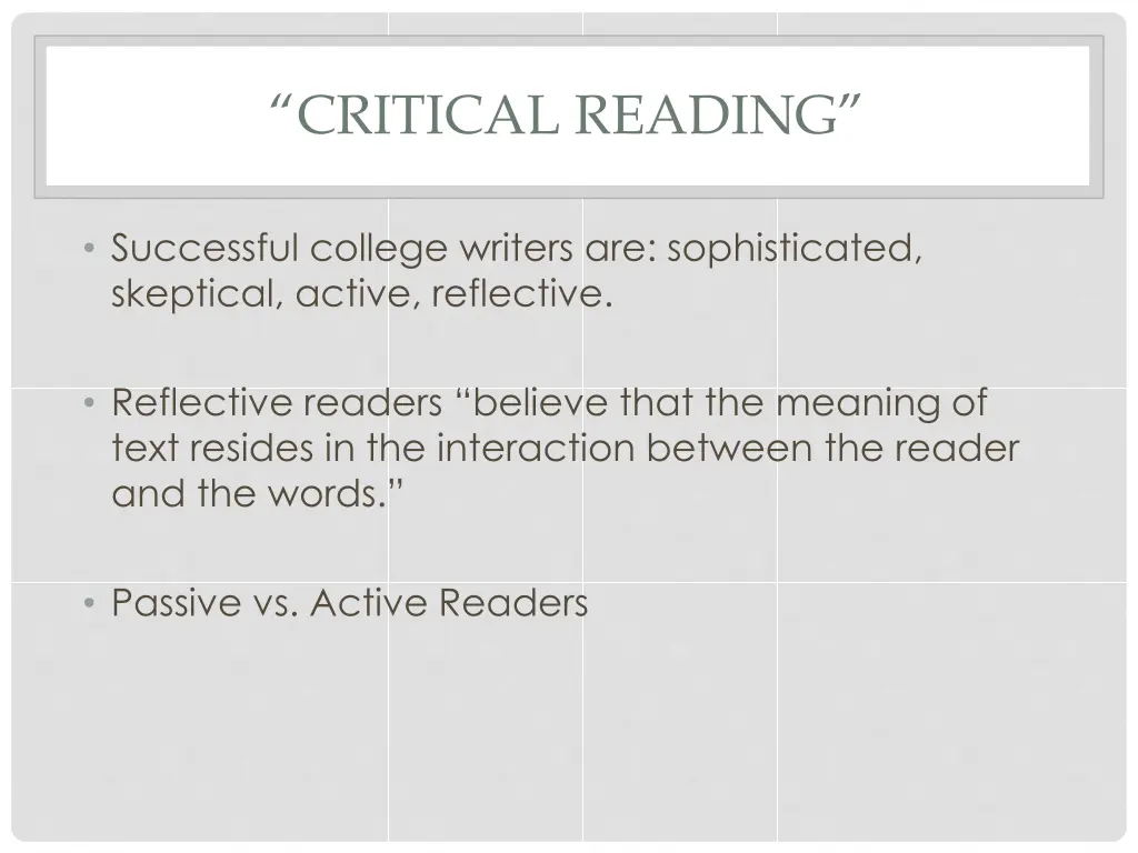 critical reading 1