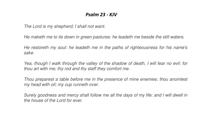 psalm 23 kjv