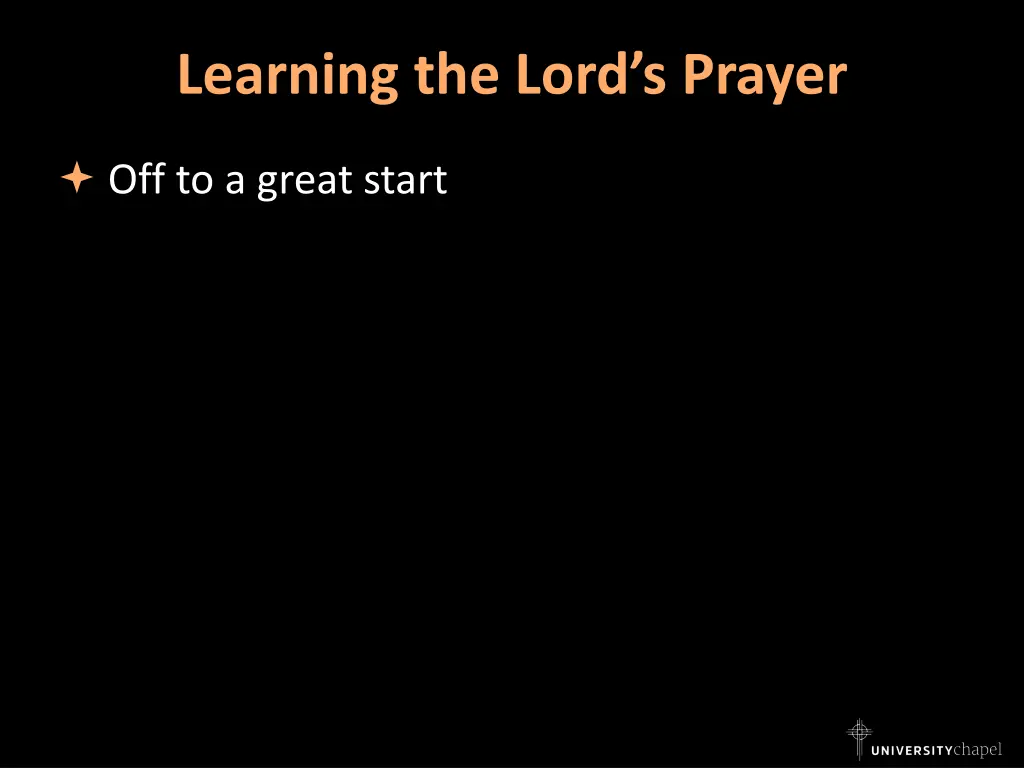 learning the lord s prayer