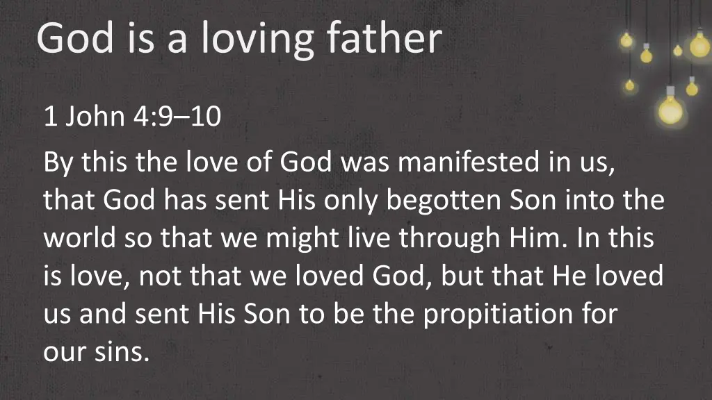 god is a loving father 1