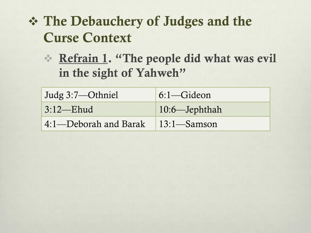 the debauchery of judges and the curse context