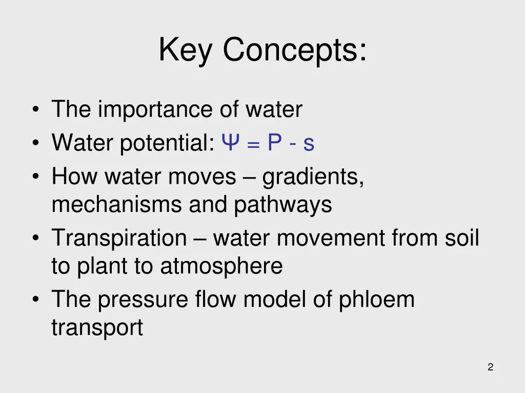 key concepts