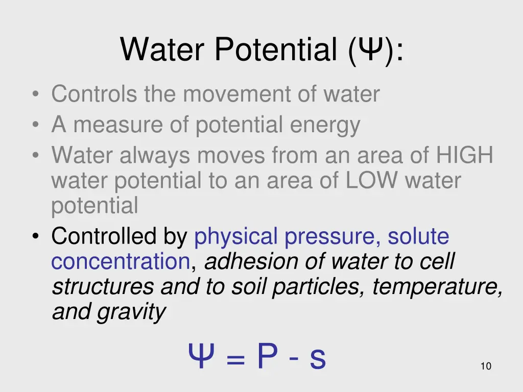 water potential 1