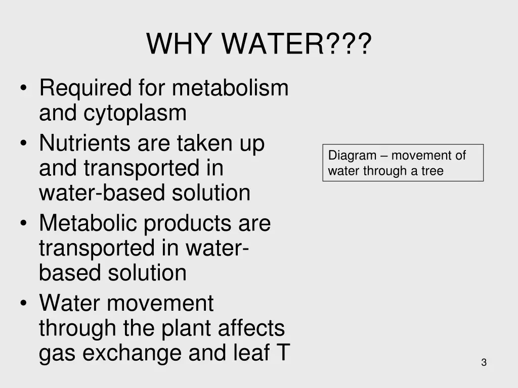 why water