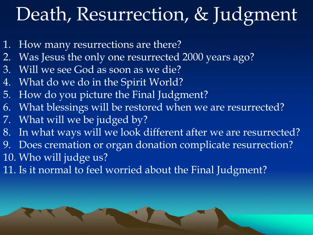 death resurrection judgment