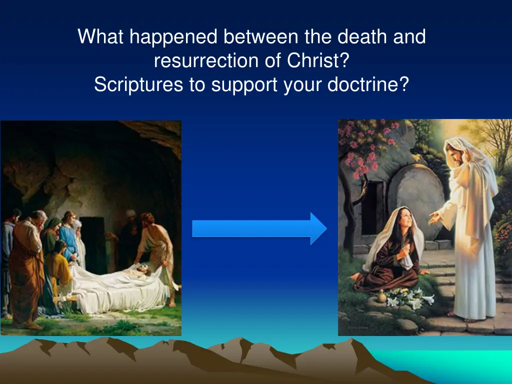 what happened between the death and resurrection