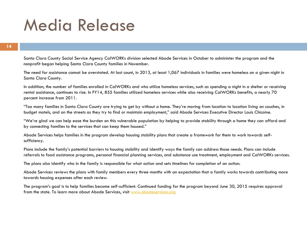 media release 1