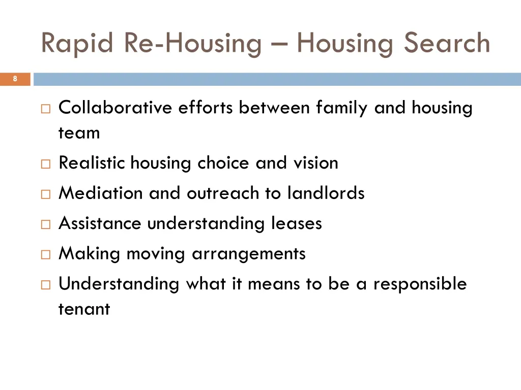 rapid re housing housing search