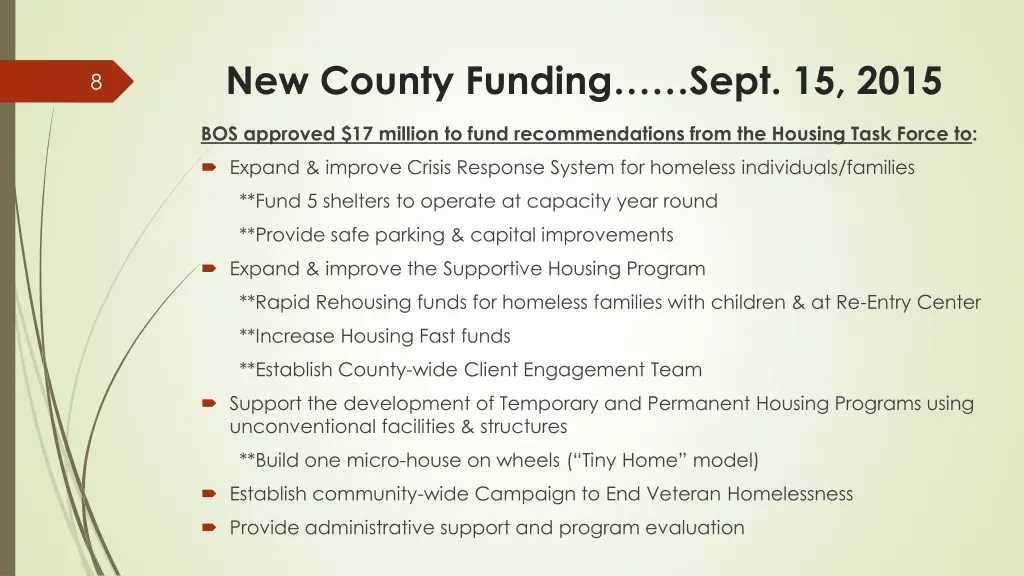 new county funding sept 15 2015