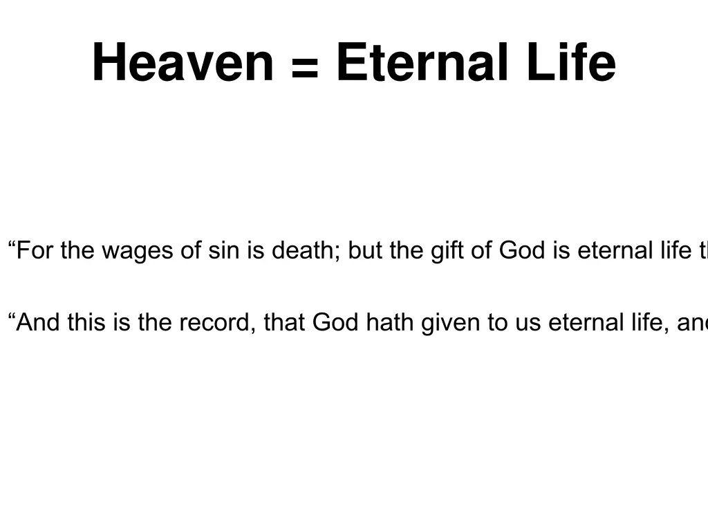 heaven eternal life