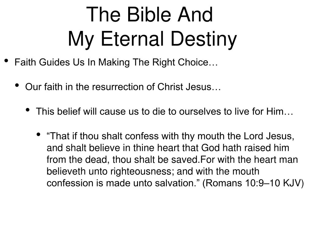 the bible and my eternal destiny faith guides 2