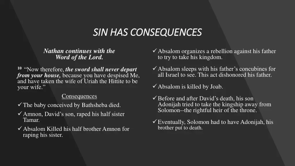 sin has consequences sin has consequences