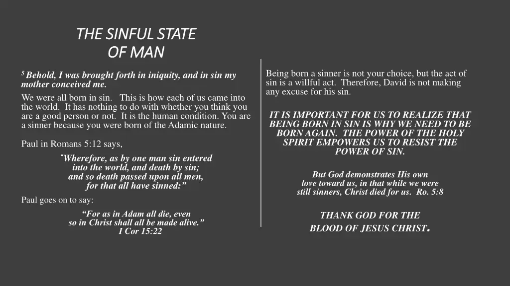 the sinful state the sinful state of man of man