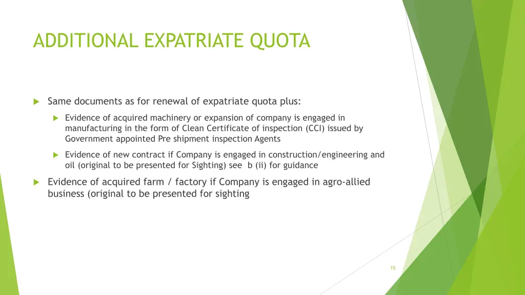 additional expatriate quota