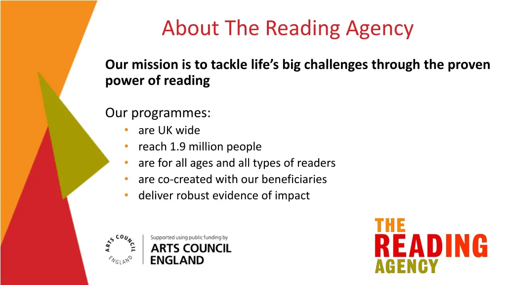 about the reading agency