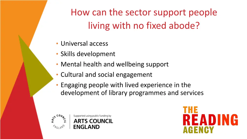 how can the sector support people living with