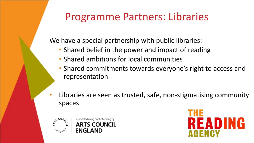 programme partners libraries