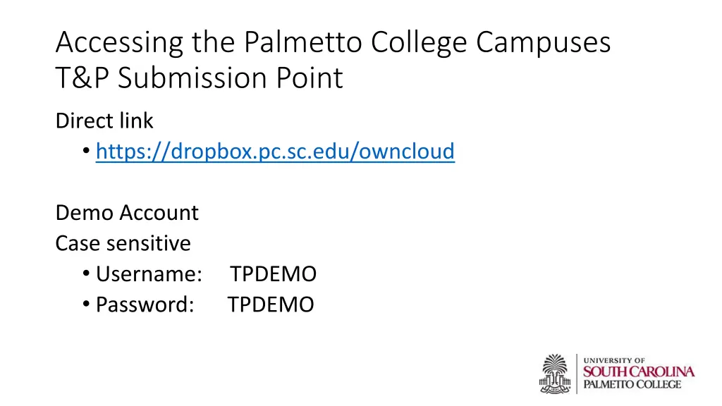 accessing the palmetto college campuses 1