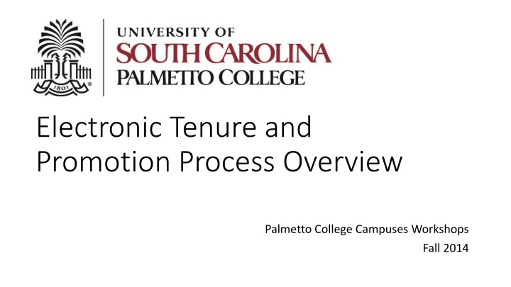 electronic tenure and promotion process overview