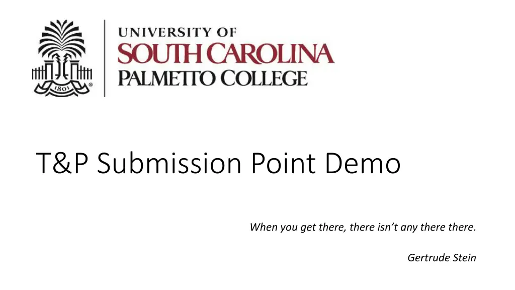 t p submission point demo