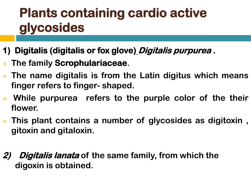 plants containing cardio active plants containing