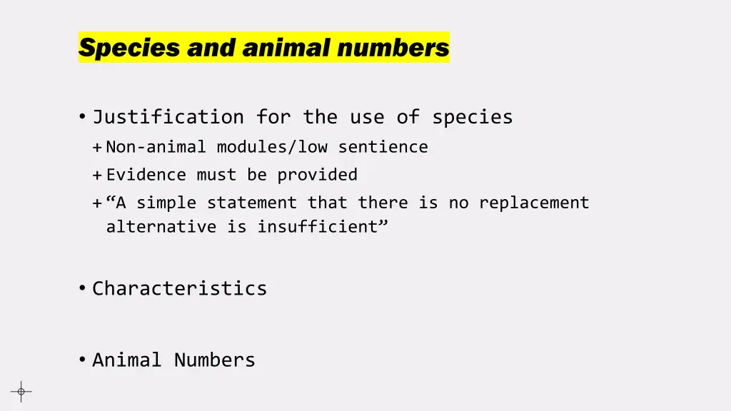 species and animal numbers