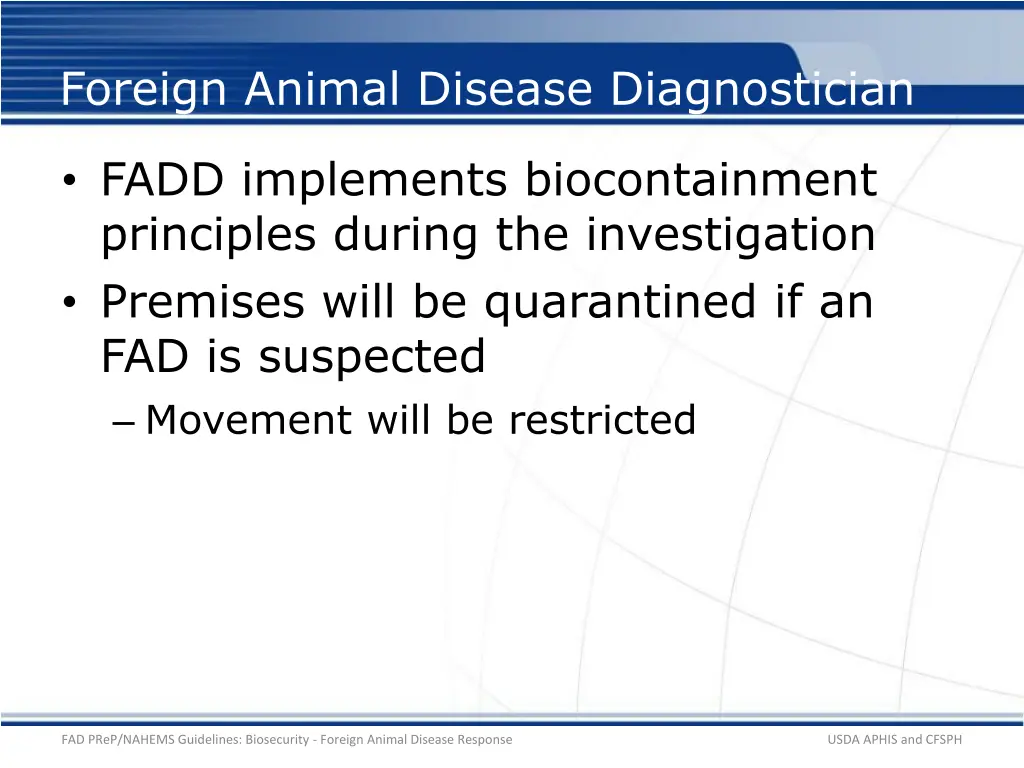 foreign animal disease diagnostician