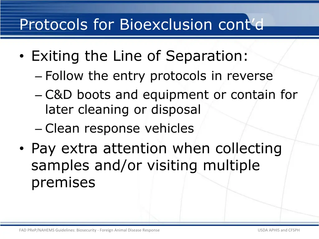 protocols for bioexclusion cont d 1