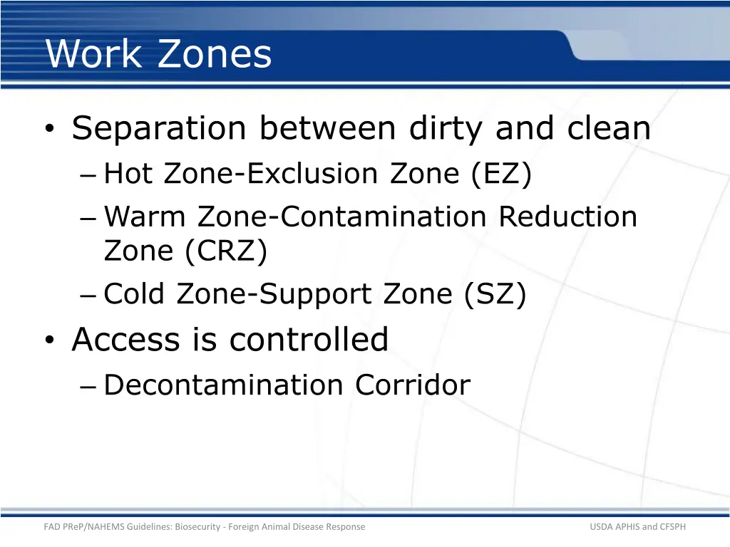 work zones