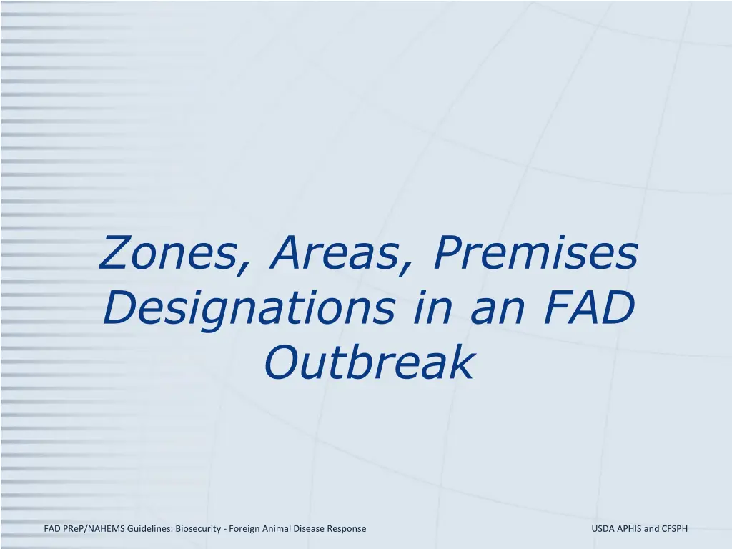 zones areas premises designations