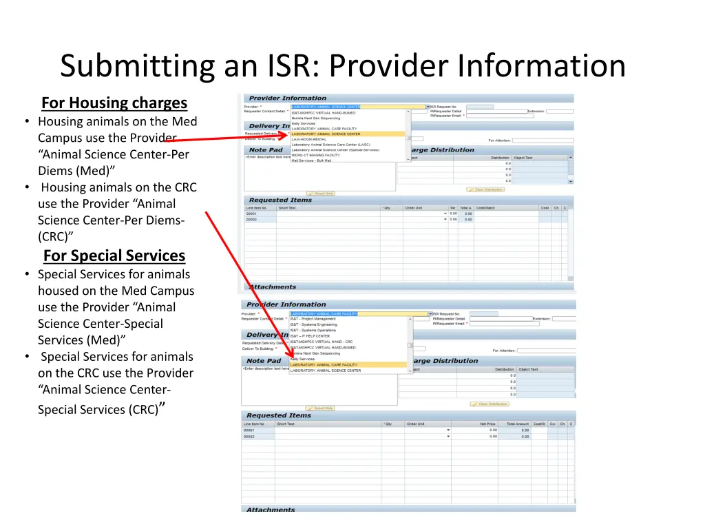 submitting an isr provider information